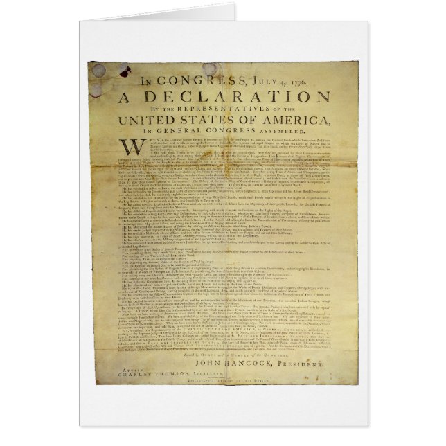 1774年Dunlapの一斉の独立宣言 (正面)
