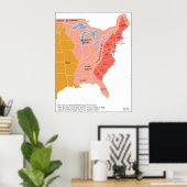 1775年の北米東部地図 ポスター (ホームオフィス)