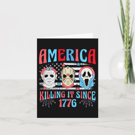 1776おもしろい年のホラー4th以来、アメリカはそれを殺した カード (正面)
