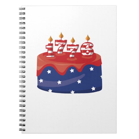 1776お誕生日ケーキ ノートブック (正面)