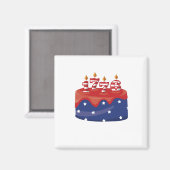 1776お誕生日ケーキ マグネット (正面/裏面)