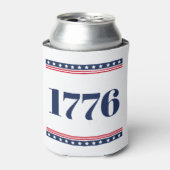 1776アメリカーナデザインの星条旗 缶クーラー (缶正面)