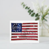 1776アメリカ国旗 ポストカード (スタンド正面)
