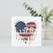 1776アメリカ国旗 招待状 (スタンド正面)