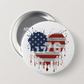 1776アメリカ国旗 缶バッジ (正面&裏面)