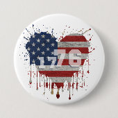 1776アメリカ国旗 缶バッジ (正面)