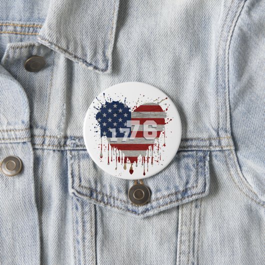 1776アメリカ国旗 缶バッジ (インサイチュ)
