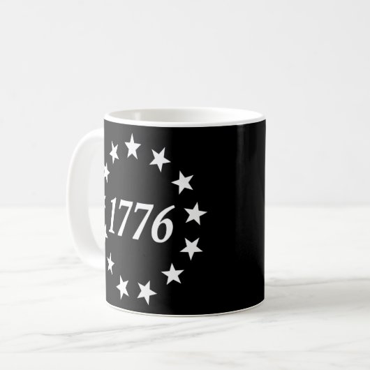 1776アメリ男性へカ国旗13星愛国心 コーヒーマグカップ (正面左)