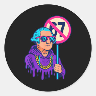 1776オーバー67ジョークジョージ・ワシントンDrip ラウンドシール