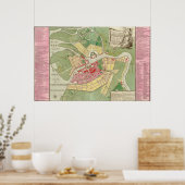 1776サンクトペテルブルクの地図 ポスター (キッチン)