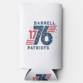 1776パーソナライズされた年7月4日の独立記念日 スリム缶クーラー (正面)