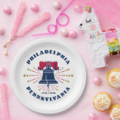 1776フィラデルフィアリバティーベル紙プレート ペーパープレート (パーティー)