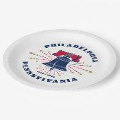 1776フィラデルフィアリバティーベル紙プレート ペーパープレート (アングル)