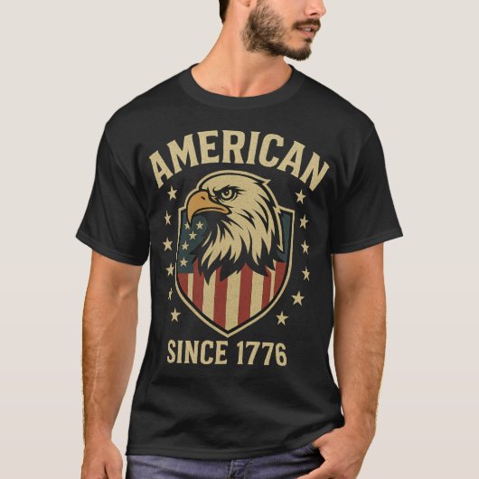 1776年からのアメリカ人 Tシャツ (正面)