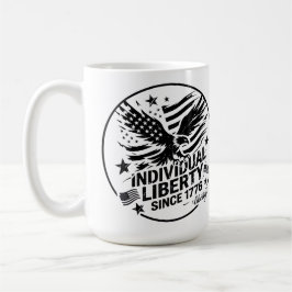 1776年からの個人の自由 愛国 コーヒーマグカップ