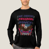 1776年からの自由 – Bald Eagle トライブレンドTシャツ (正面)