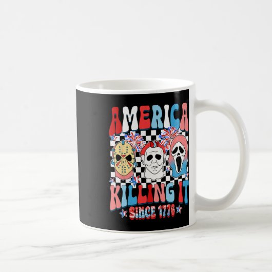 1776年からアメリカを殺し続けるグルーヴィーなホラー4th コーヒーマグカップ (右)