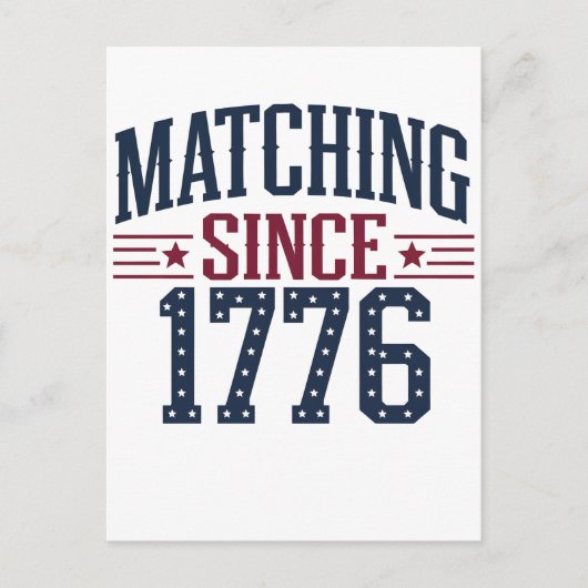 1776年から続く 250周年記念 4日7月 ポストカード (正面)