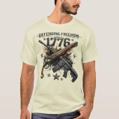 1776年から自由を守る 愛国的な Tシャツ (正面)