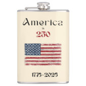1776年から2026年 アメリカ国旗 アメリカ250周年記念 フラスク (正面)
