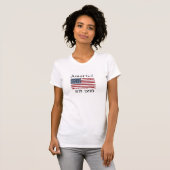 1776年から2026年 アメリカ国旗 アメリカ250周年記念 Tシャツ (正面フル)