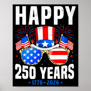 1776年から250年 1776 2026 お誕生日おめでとう メンズ レディース 4 ポスター