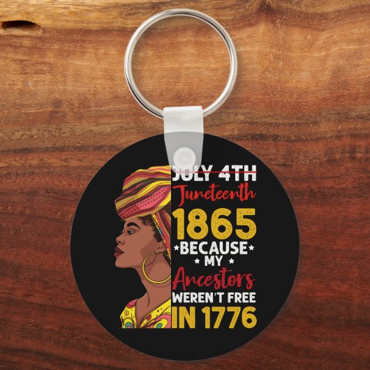 1776年に私の祖先が自由ではなかったために十月号 キーホルダー (正面)