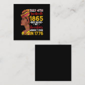 1776年に私の祖先が自由ではなかったために十月号 スクエア名刺 (正面/裏面)