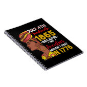 1776年に私の祖先が自由ではなかったために十月号 ノートブック (右側)