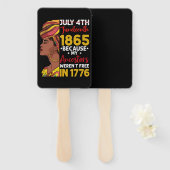 1776年に私の祖先が自由ではなかったために十月号 ハンドファン (正面&裏面)