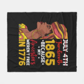 1776年に私の祖先が自由ではなかったために十月号 フリースブランケット (正面(横))