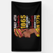 1776年に私の祖先が自由ではなかったために十月号 横断幕 (縦)