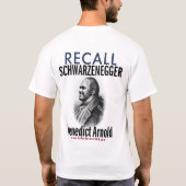 1776年のような反乱-リコールのベネディクトアーノルドのTシャツ Tシャツ (裏面)