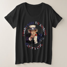 1776年のようにシンジグしてほしい プラスサイズTシャツ