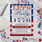 1776年のようにパーティしよう | 7月4日のパーティ アクリル招待状