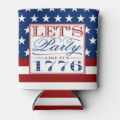 1776年のようにパーティしよう | 7月4日パーティ 缶クーラー (正面)