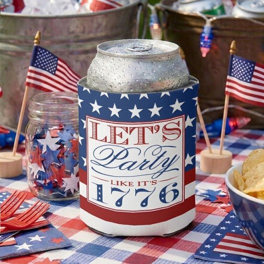 1776年のようにパーティしよう | 7月4日パーティ 缶クーラー