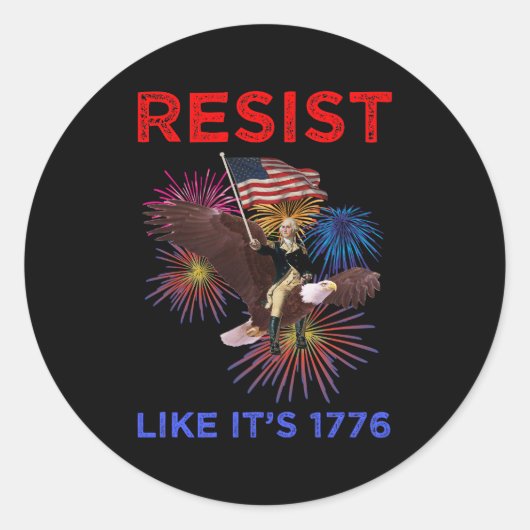 1776年のように抵抗 ラウンドシール (正面)