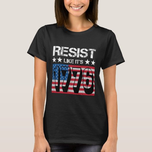 1776年のように抵抗 Tシャツ (正面)