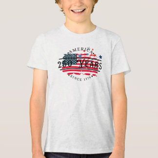 1776年のアメリカとアメリカ国旗/星 トライブレンドTシャツ