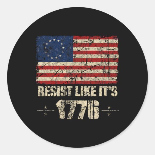1776年のアメリカの愛国者保守党のように抵抗する ラウンドシール (正面)