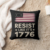 1776年のアメリカ保守国旗のように抵抗 クッション (ブランケット)