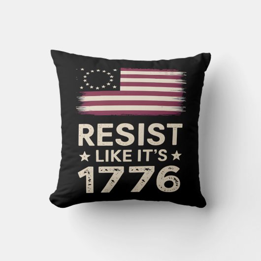 1776年のアメリカ保守国旗のように抵抗 クッション (正面)