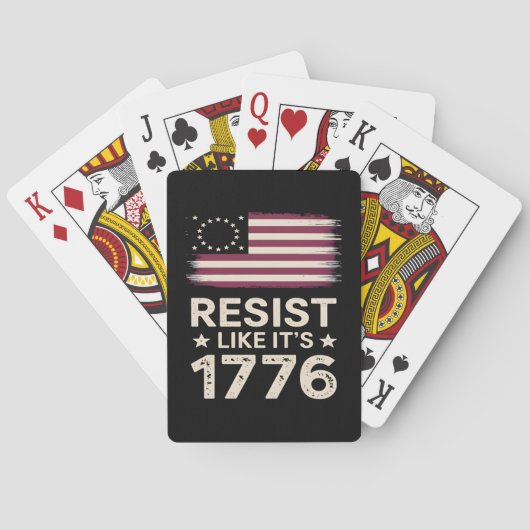1776年のアメリカ保守国旗のように抵抗 トランプ (裏面)