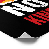 1776年のアンチ君主制からアメリカに王はいない ポスター (角)