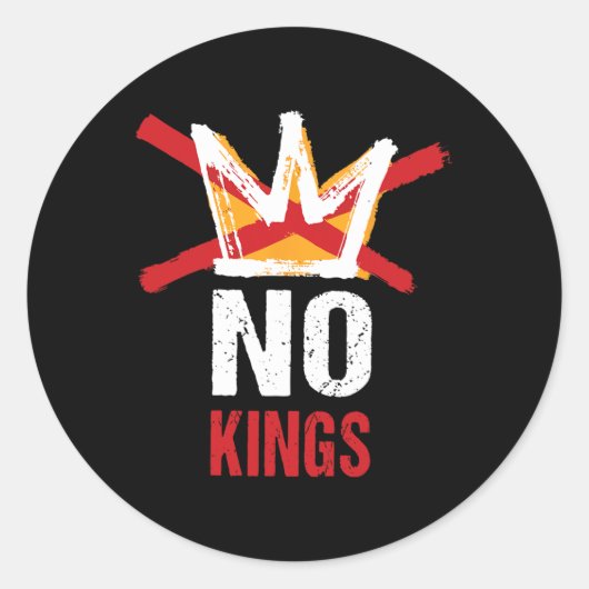 1776年のアンチ君主制からアメリカに王はいない ラウンドシール (正面)