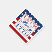 1776年のパーティーを見よう | 7月4日パーティー スタンダードカクテルナプキン (角)