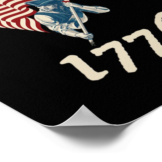 1776年の保守国旗American Pのように抵抗する ポスター (角)