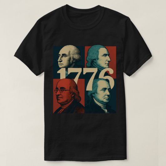 1776年の創立者 Tシャツ (デザイン正面)