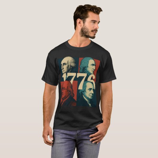 1776年の創立者 Tシャツ (正面フル)